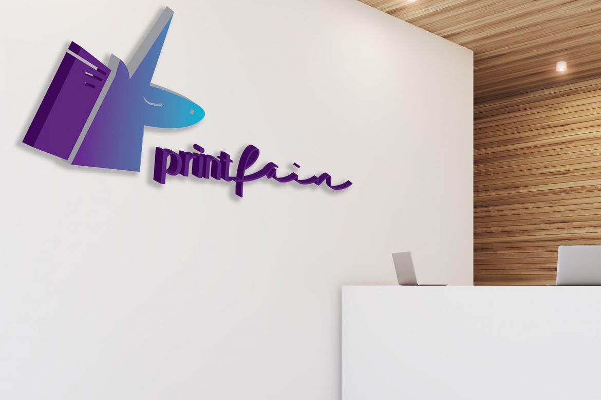 Litere volumetrice Print Fain